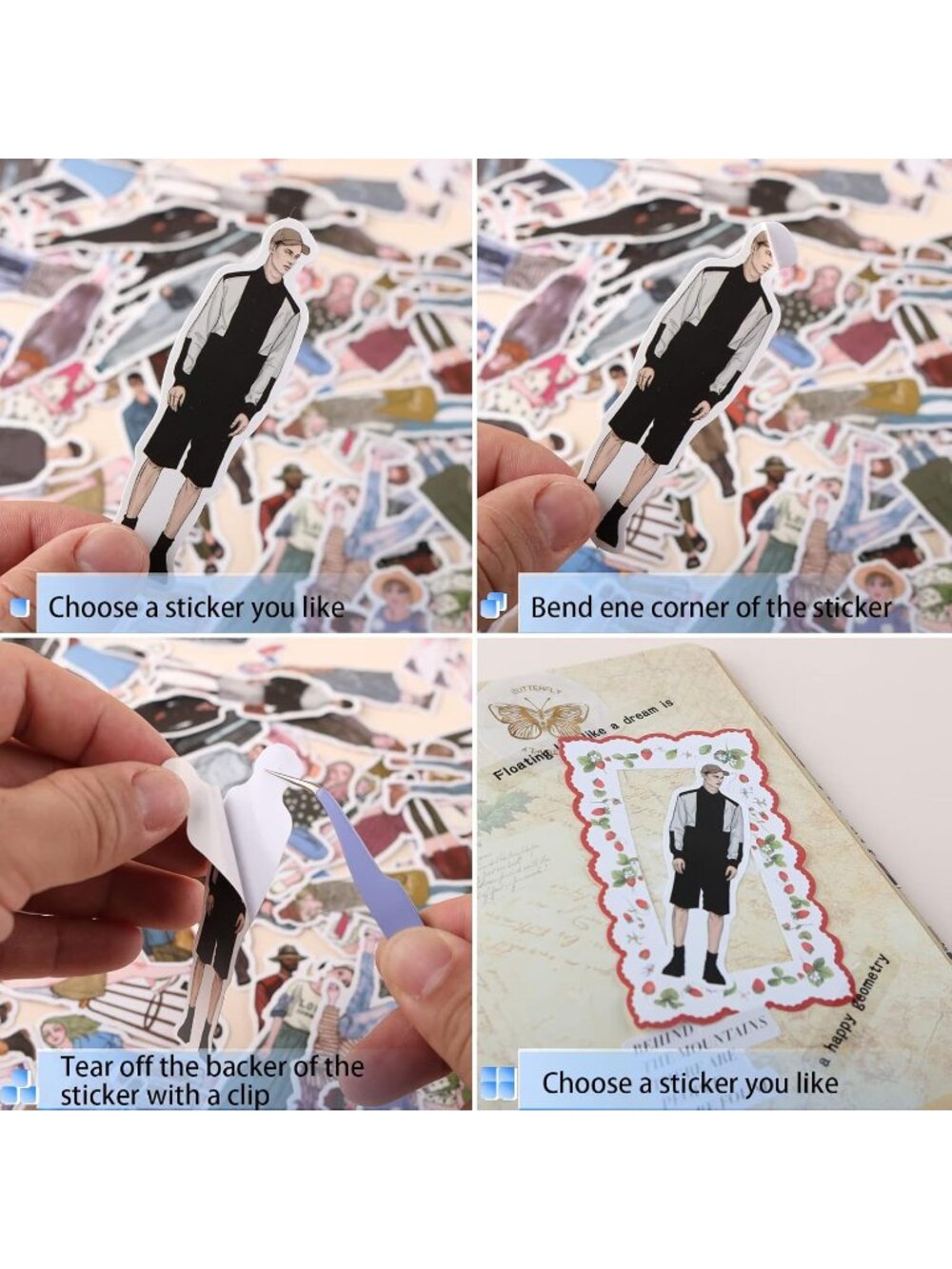 New 150Pcs People Stickers for Journaling, Scrapbooking Kit for Crafting - Picture 6 of 6